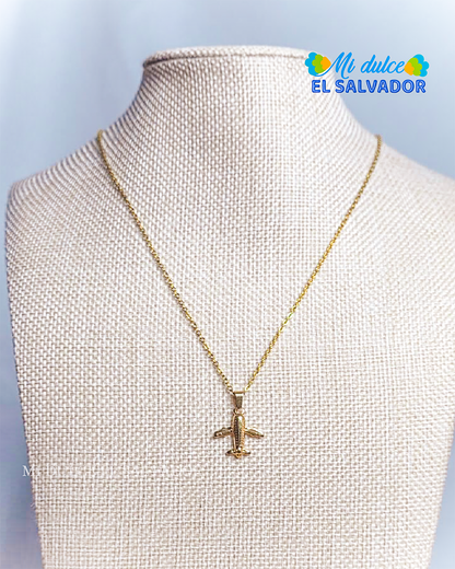 Airplane charm necklace