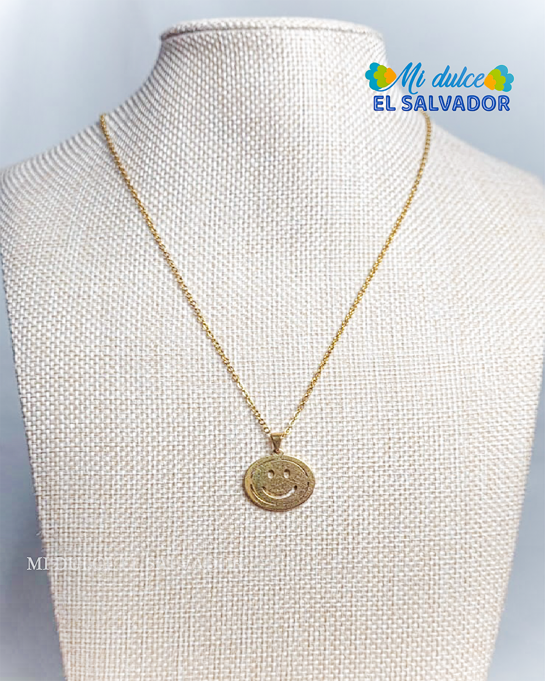 Happy face necklace