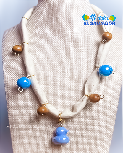 Sky blue Roots necklace