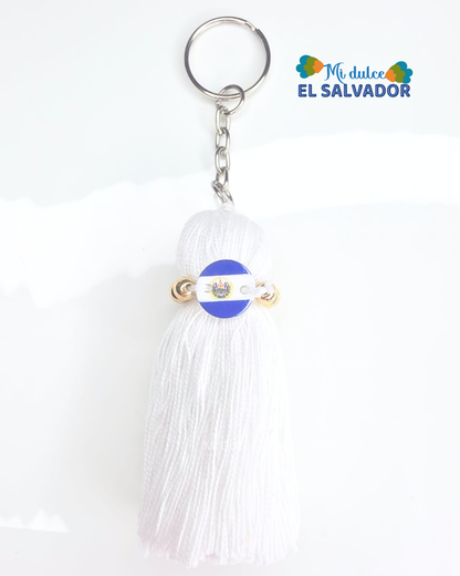 El Salvador tassel keychain