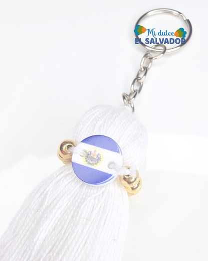 El Salvador tassel keychain