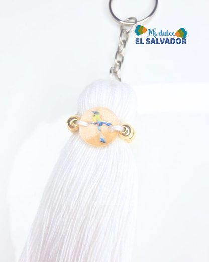El Salvador tassel keychain